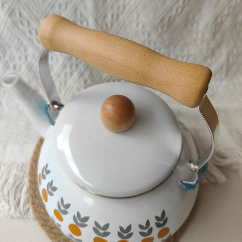 Tetera Esmaltada De , Tetera Decorativa De 2,5 L Con Mango,