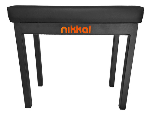 Banco Para Piano Teclado Nikkal Capitone Com Compartimento Cor Preto