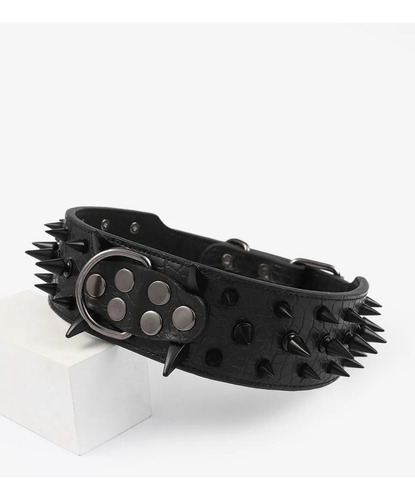 Collar Para Perro Tipo Cuero Con Picos Ajustable Xs,s ,m, L
