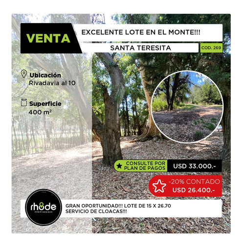 Terreno En Santa Teresita