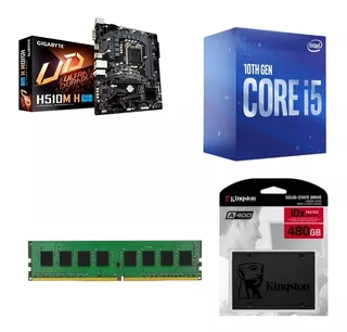 Kit Actualización Intel Core I5 10400 H510 Ram 4gb 480gb Kt