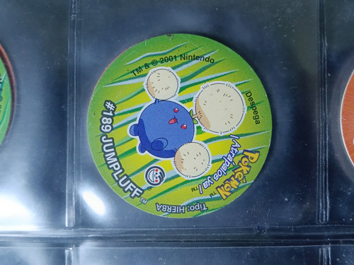 Tazo De Pokemón 3 #189 Jumpluff Con Sticker Sin Despegar (: (Usado)
