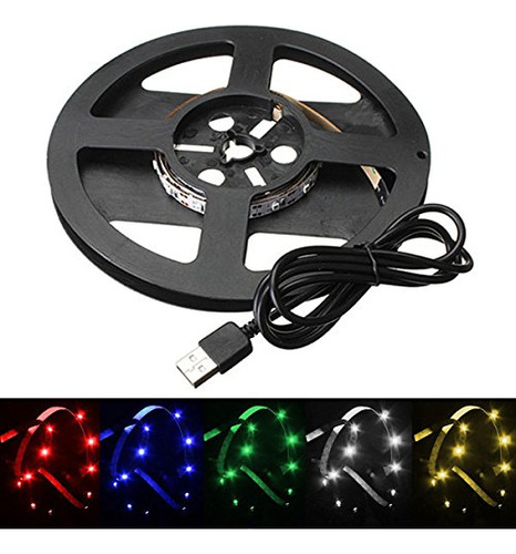 Iluminacion Endka 100cm Tira Luz Led Fondo Tv 5v Cable Usb