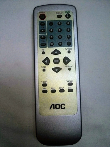Imagen 2 de 3 de Control Remoto Tv Aoc Led Lcd Convencional Con Pilas