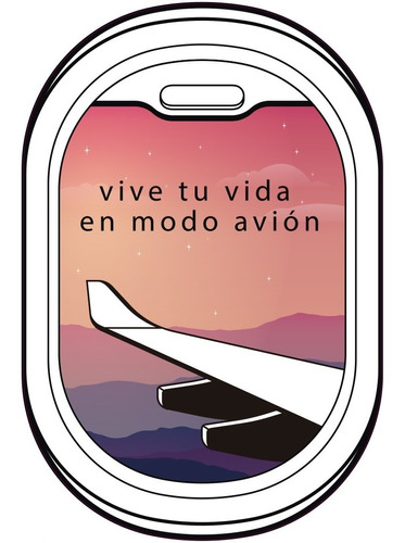 Vinilos Decorativos Frases Viaje Modo Avion 