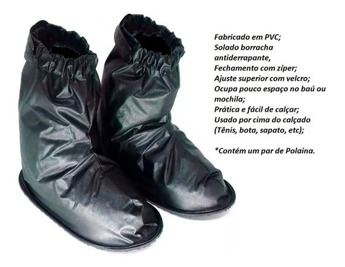 Polaina Piracapas Impermeável Galocha Moto Motocliclista