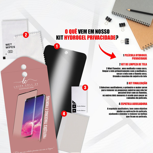 2 Pelíc. Frontal Hydrogel Privacy P/ Zenfone Go Live Zb551kl