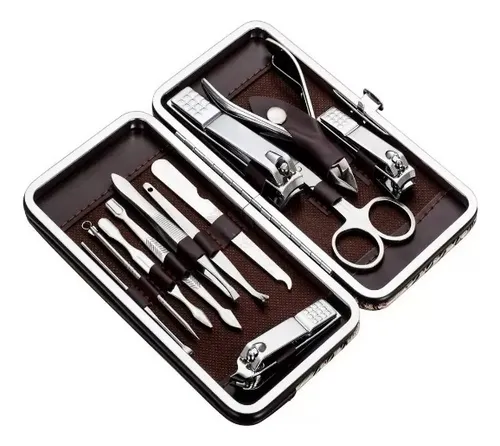 comprar Kit Manicure Portátil Estojo Alicate Cortador De Unha 12 Pç