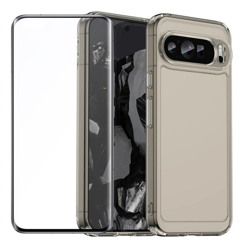Funda Para Google Pixel 9 Pro Xl Silicona Transparente+mica
