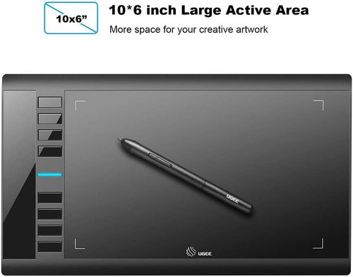 Tableta De Dibujo Ugee M708, Tableta Gráfica De 10 X 6 Pulga