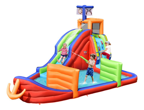 Bountech Tobogán Acuático Inflable Parque De Tobogán