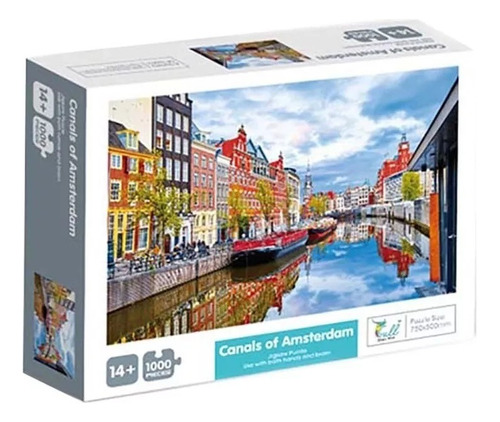 Rompecabezas Puzzle 1000 Piezas Canal Amsterdam Holanda