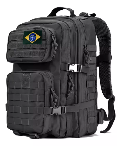 Mochila 50 Litros / 40 L Tática Camping Militar Resistente (NÃO VEM COM A  BANDEIRA)