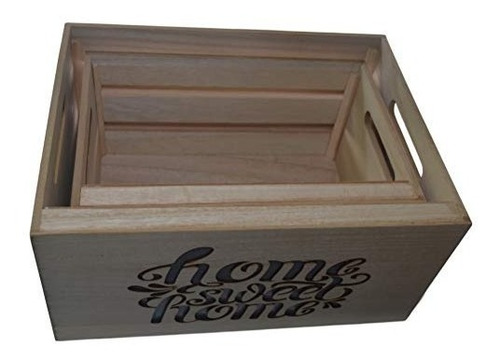 Imagen 6 de 6 de Cajas De Madera Con Luz Led, Cajas Organizadoras, Set De 2