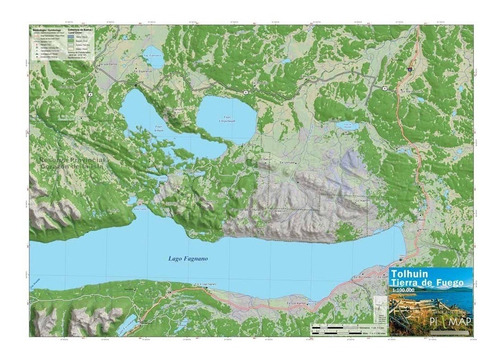 Imagen 2 de 4 de Mapa Topográfico: Ushuaia / Tolhuin