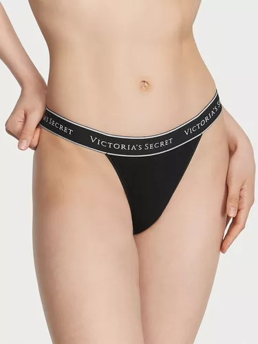 Logo Cotton Thong Panty