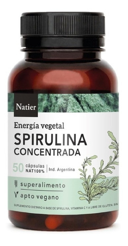 Spirulina Pura | Quemador De Grasa | Natier X50cáps