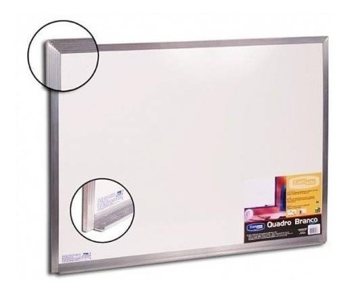 Lousa Quadro Branco Std 80x60cm Moldura Alumínio - Wespaper