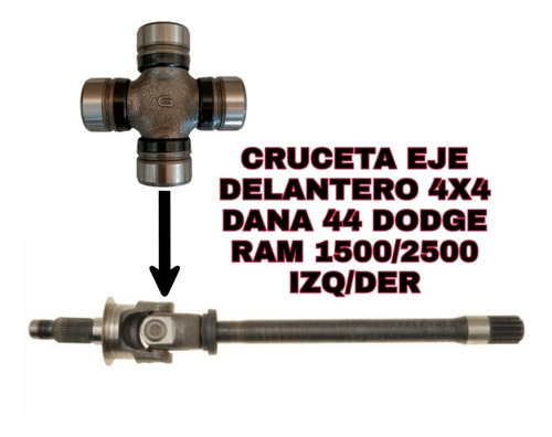 Cruceta Flecha Eje Delantero 4x4 Dodge Ram Pick Up 1994-2001