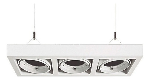 Luminario Colgante 3 Módulos Girables G53 127v Blanco Magg