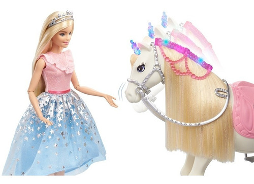 Barbie Princess Adventure + Caballo Interactivo Luces Sonido