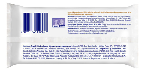 Pack X3 Jabón Antibacterial En Barra Protex Avena - 270gr