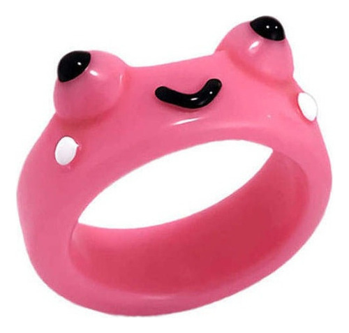 Set Candy Crystal Face Animal De Dibujos Anillos De Rana