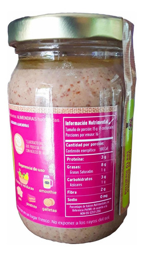Crema Untable De Almendra. Vegana 250g