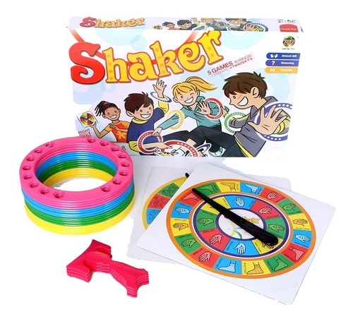 Juegos De Mesa Shaker Twister 5 En 1 Niños Niñas Destreza