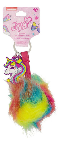 Jojo Siwa Unicorn Arco Iris Pom Lip Gloss Llavero