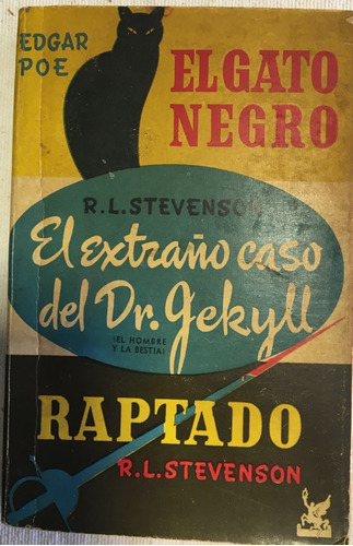 Libro El Gato Negro/el Extraño Caso/raptado Poe/stevenson