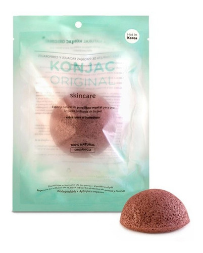 Esponja Konjac Original Roja Piel Sensible, Maduras