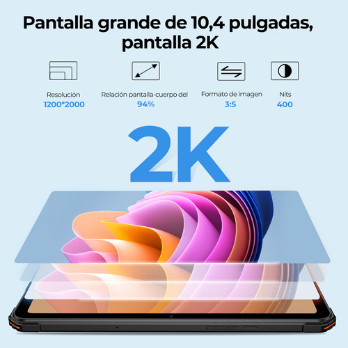 Tablet Fossibot Dt1 10,4 pulgadas Robusta De 11000 mAh 16 (8+8) GB+256 GB