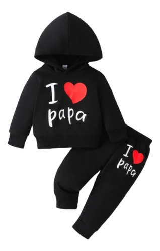 Hoodie Conjunto Bebe Sudadera Buso Yo Amo A Papá