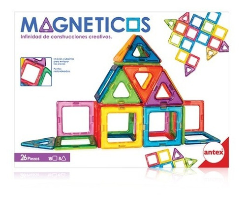 Bloques Magneticos Juguete Con Iman 26pcs Antex Educando