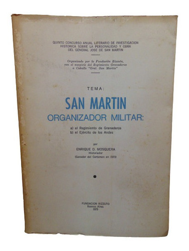 Adp San Martin Organizador Militar Enrique D. Mosquera