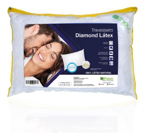 Travesseiro 100% Látex Natural Diamond Copespuma Theva