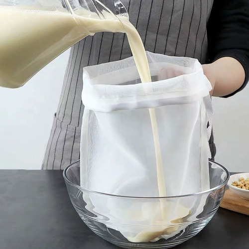 Imagen 3 de 4 de Bolsa Filtro Para Leche Vegetal Zumos Verdes Y Frutas Nylon
