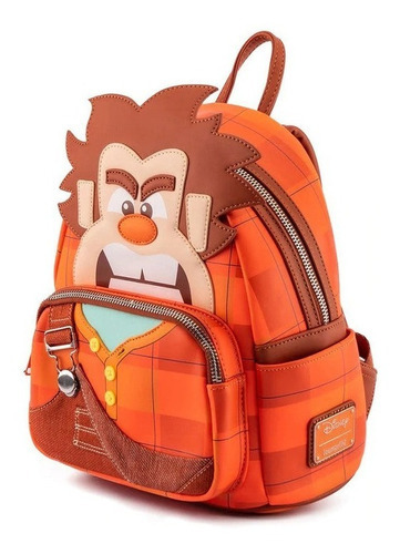 Disney Mochila Loungefly Ralph El Demoledor Cosplay 2022 Color Coral Claro