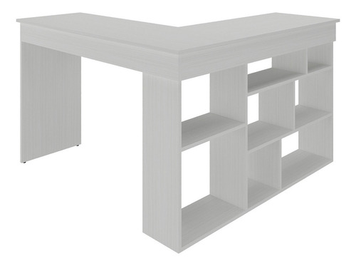 Mesa De Escritório 115,5x120cm Em L 8 Nichos Montecello