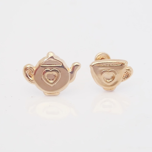 Amor Eterno - Disney Tetera Sra. Potts Y Chip / Aretes 10k