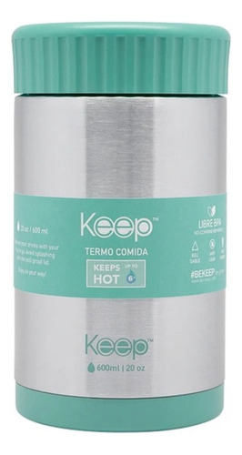 Termo De Comida Alimentos Niños 600 Ml Keep Colores