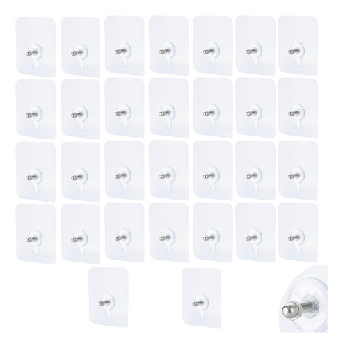 Ganchos De Pared Adhesivos, Sin Forma De T, 30 Unidades