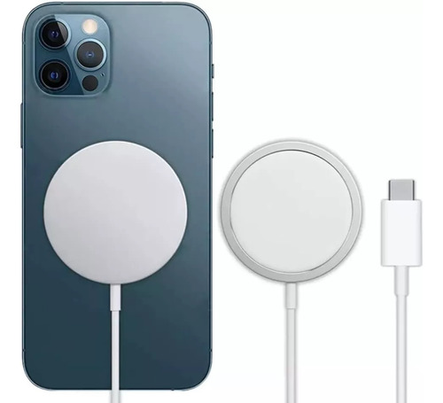 Cargador Inalambrico 20w Compatible Magsafe Iphone 12 A 15 Blanco