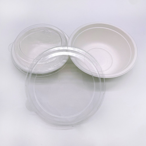 Bowls 500ml+tapa X 125uni Ecológico Compostable Bols Bagazo