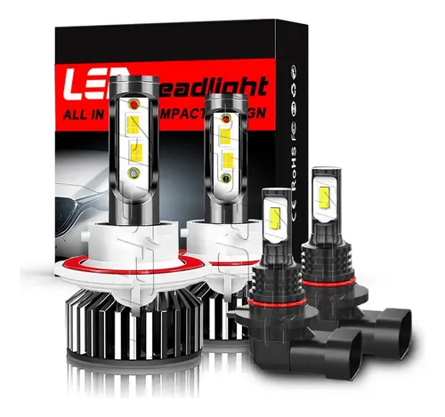 Faros LED 9004 (HB1) 6000K Para Dodge Ram 1500/2500 (1994-2001) - Luz Blanca Potente Y Fácil De Instalar
