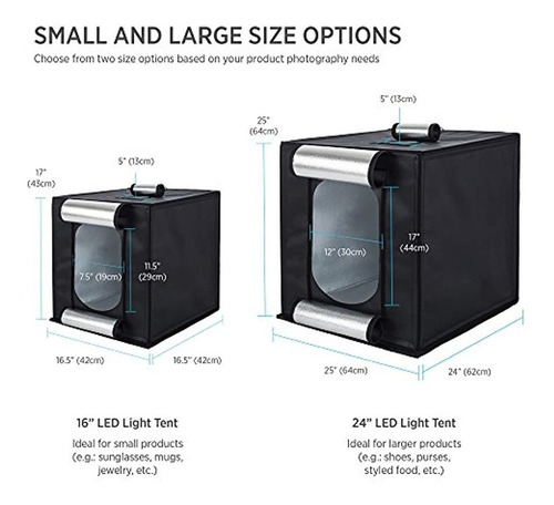 Imagen 4 de 4 de Fovitec - 16 Led Professional Studio Photo Light Tent Kit -