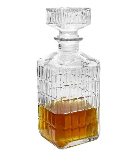 Licorera Whiskera Decanter 1lt Vidrio Labrado Con Tapon