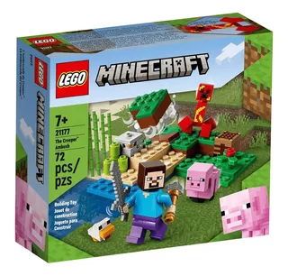 Lego® Minecraft - La Emboscada Del Creeper (21177) Cantidad de piezas 72