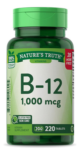 Vitamina B12 1000 Mg Con 220 Tabletas Hecho En Usa Sabor Berrys